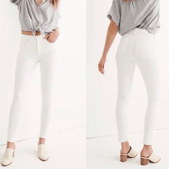 Madewell High Riser Skinny Skinny White Jeans Size 25 - Picture 1 of 7